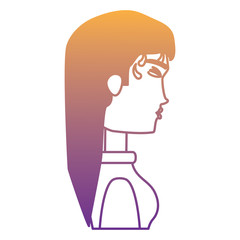 woman with fever icon over white background, vector illustration