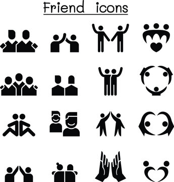 Friendship & Friend icon set
