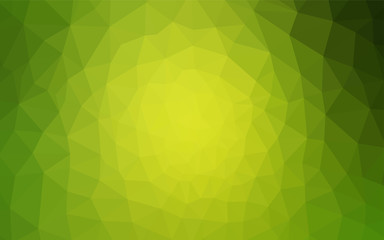 Light Green, Yellow vector low poly layout.