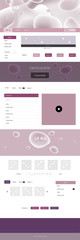 Dark Purple, Pink vector Material Design Kit with liquid shapes.