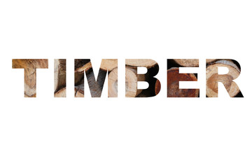 Timber word, text.