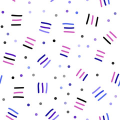 Light Blue, Red vector seamless pattern with abstract lines.