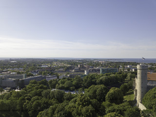 Fototapeta premium View on cityscape of historical old town of Tallinn