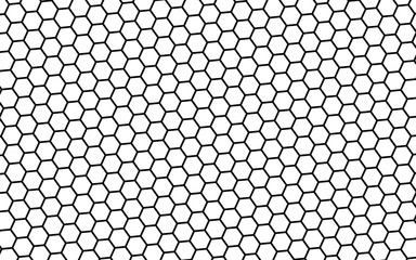 Naklejka premium Black honeycomb on a white background. Perspective view on polygon look like honeycomb. Isometric geometry. 3D illustration