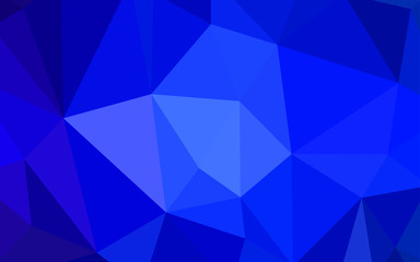 Obraz premium Dark BLUE vector polygonal background.