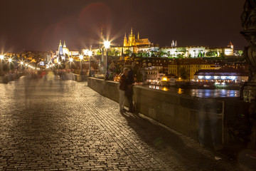 Fototapeta na wymiar Night scenery of Prague, Czech Republic