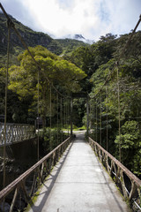 Closeup of the bridge n Urubamba river in Peru
