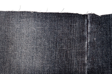Piece of dark jeans fabric