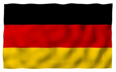 Obraz premium Flag of Germany. Wide format 3D illustration. State symbol of the Federal Republic of Germany. 3D rendering