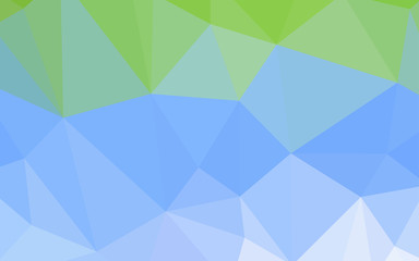 Light Blue, Green vector abstract mosaic backdrop.