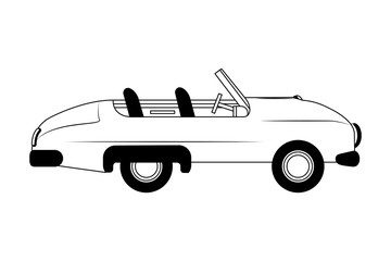 classic wedding car isolated icon vector illustration design