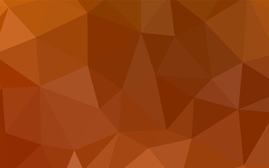 Obraz premium Light Orange vector polygon abstract background.