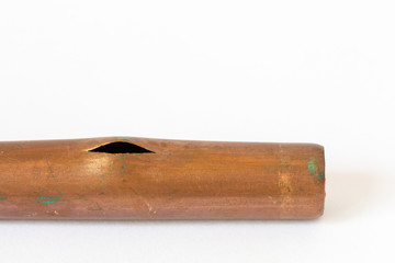 Burst copper water pipe due to frost