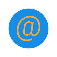 Flat colored e-mail icon