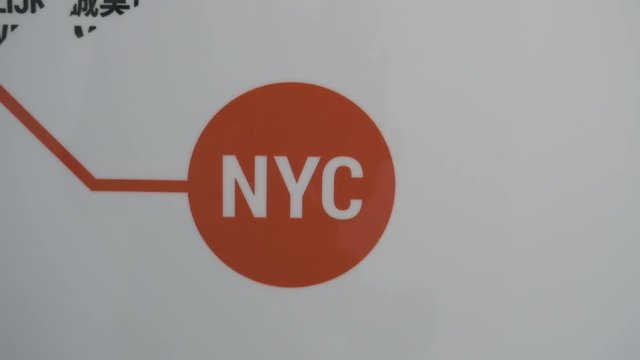 Word Map of North America and Europe Focusing on a New York City Acronym