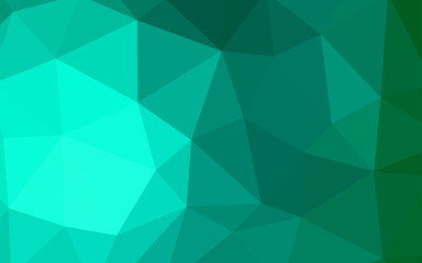 Obraz premium Light Green vector gradient triangles pattern.