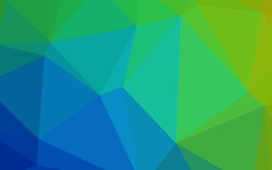 Fototapeta na wymiar Light Blue, Green vector polygon abstract backdrop.