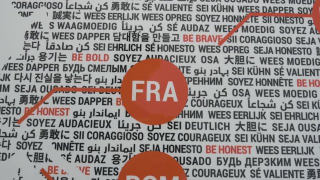 Motivational Word Map of Europe Focusing on a Frankfurt Abbreviation