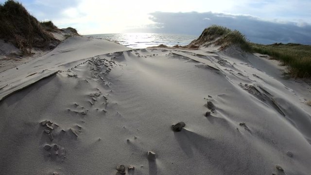 Sandsturm an der d&auml;nischen Nordseek&uuml;ste, D&uuml;nenlandschaft, D&uuml;nenbildung, Wanderd&uuml;nen