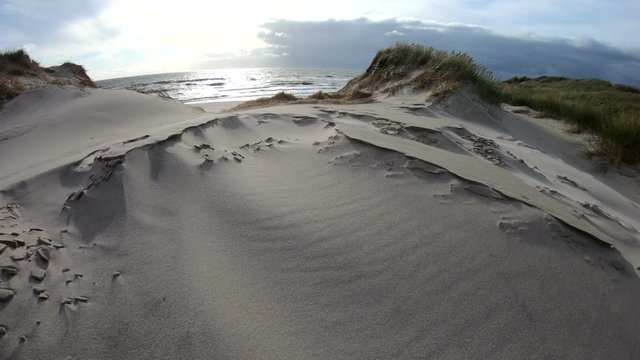Sandsturm an der d&auml;nischen Nordseek&uuml;ste, D&uuml;nenlandschaft, D&uuml;nenbildung, Wanderd&uuml;nen