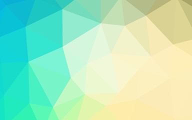 Obraz premium Light Blue, Green vector gradient triangles texture.