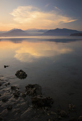 Sunset over the Olympic Mountains on Hood Canal