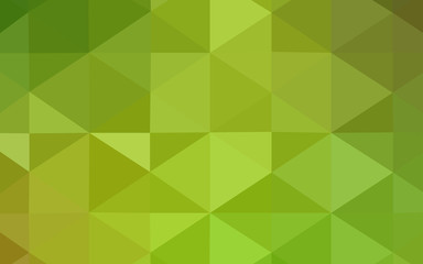 Light Green, Yellow vector shining triangular cover.