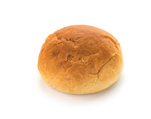 bread rolls on white background