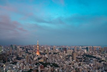 TOKYO, JAPAN - June 21, 2018: Tokyo Tower is the world's tallest, self-supported steel tower in Tokyo, Japan