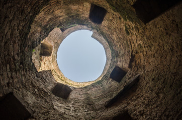 The wall of the old castle