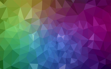 Dark Multicolor vector polygonal background.