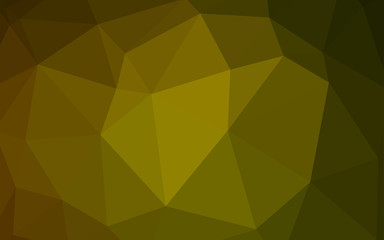 Dark Green, Yellow vector abstract mosaic background.