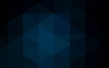 Fototapeta premium Dark BLUE vector abstract polygonal pattern.