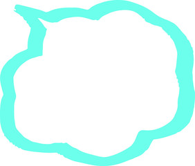 Coold color Speech balloon with Bold line