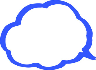 Coold color Speech balloon with Bold line