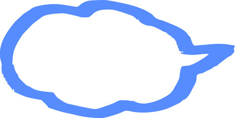 Coold color Speech balloon with Bold line