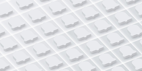 White textured background with 3d notification web signs.