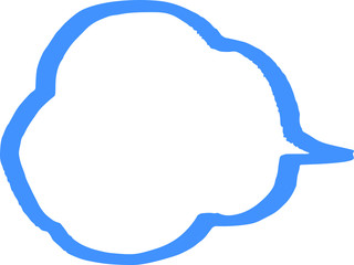 Coold color Speech balloon with Bold line