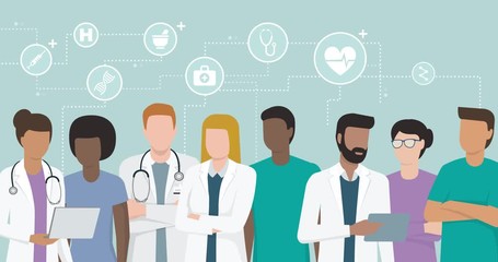 .Team of professional doctors - Powered by Adobe