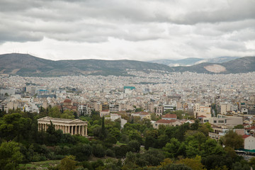 Fototapeta na wymiar VIew of Athens city in Greece
