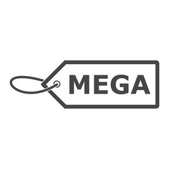 Mega price Tags, simple vector illustration