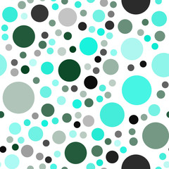 Light Green vector seamless texture with disks.
