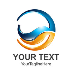 Abstract icon 3d glossy shape geometry logo, design vector illustration