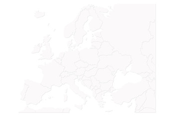 Mapa blanco de Europa.