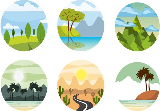 16 Colorful Nature Icons
