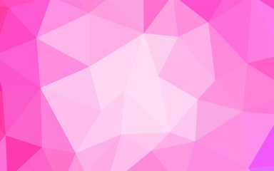 Light Pink vector triangle mosaic texture.