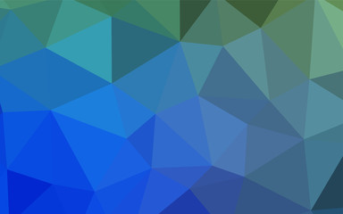 Light Blue, Green vector shining triangular layout.