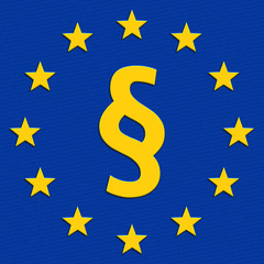 ebbn40 EuropeBannerBlueNew ebbn - Europa Flagge - Europarecht - Recht - Paragraph Zeichen - Quadrat - 1zu1 xxl g6255