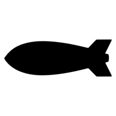 A black and white silhouette of a missile