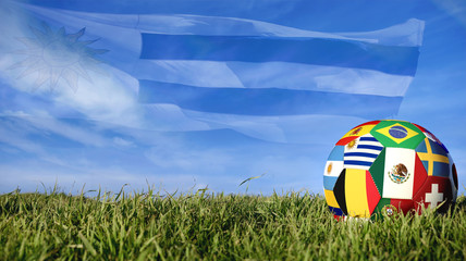 Uruguay team soccer ball for russia sport event